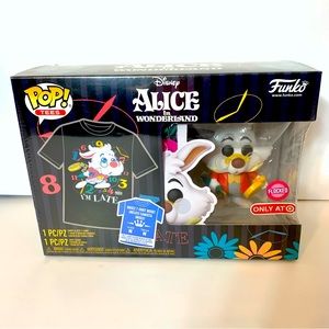 NWT. Funko POP & tee Alice in Wonderland- White Rabbit Flocked